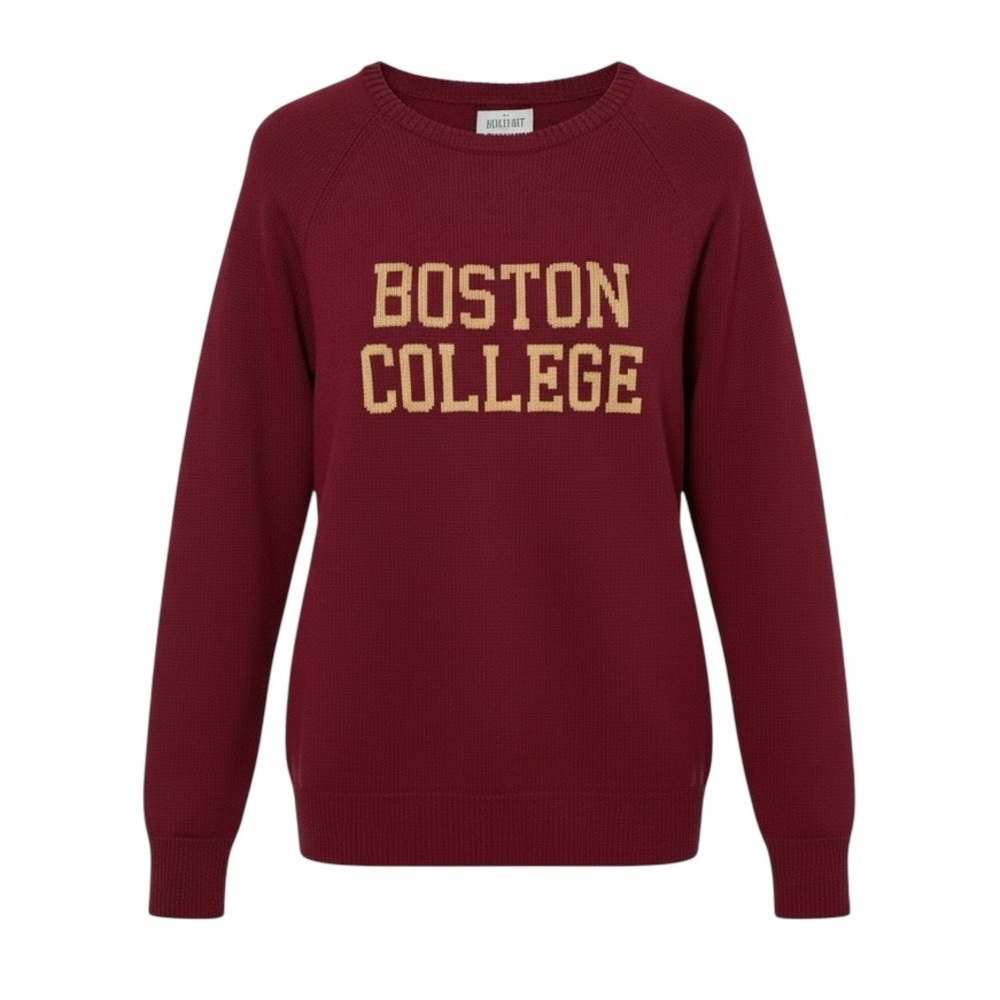 Hillflint Boston College Maroon Gold‎ Merino Wool Collegiate Sweater NWT Medium